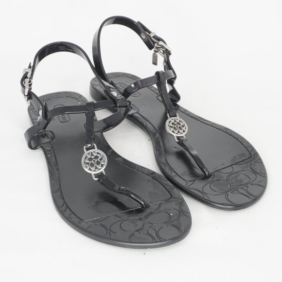 Coach Shoes Coach Pansy Black Jelly Sandals Size 939 Poshmark Coach Shoes Coach Pansy Black Jelly Sandals Size 939 Poshmark